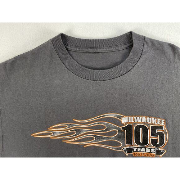 Harley Davidson Genuine Motorcycle 105 Years Logo Milwaukee T-Shirt - Size L - Picture 2 of 8